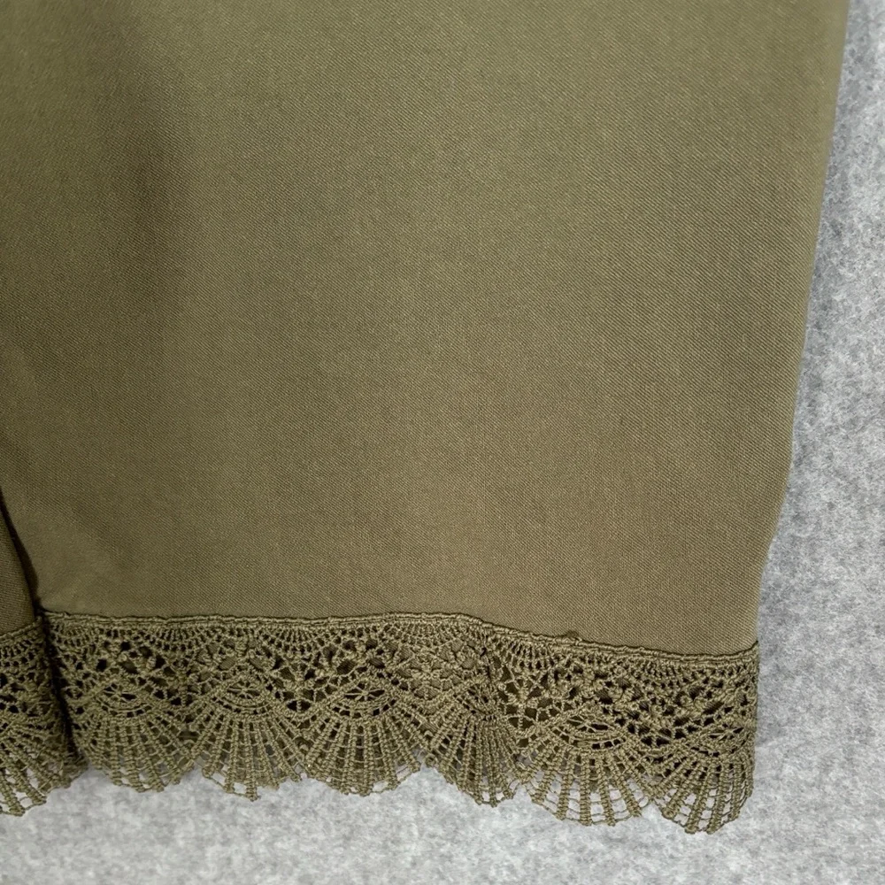 Allison Daley Capri Pull On Woman Pants w/ Pockets 14 Green - Picture 3 of 9